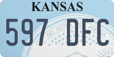 KS license plate 597DFC