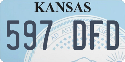 KS license plate 597DFD
