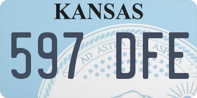 KS license plate 597DFE