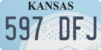 KS license plate 597DFJ