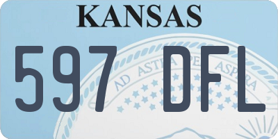 KS license plate 597DFL