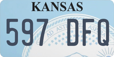 KS license plate 597DFQ