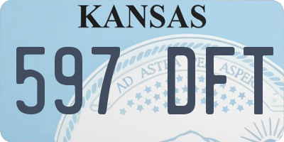 KS license plate 597DFT