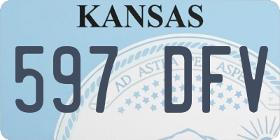 KS license plate 597DFV