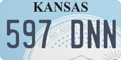 KS license plate 597DNN