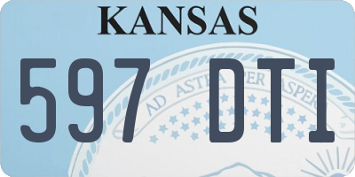 KS license plate 597DTI