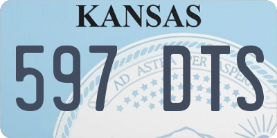 KS license plate 597DTS