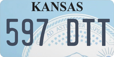 KS license plate 597DTT