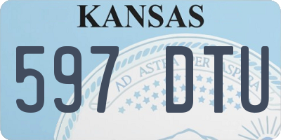 KS license plate 597DTU