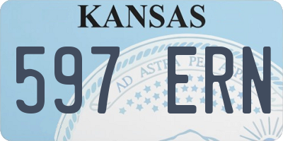 KS license plate 597ERN