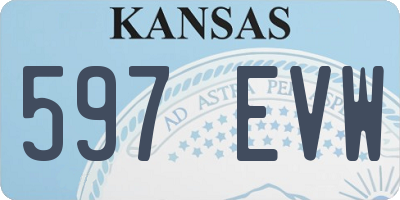 KS license plate 597EVW