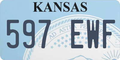 KS license plate 597EWF