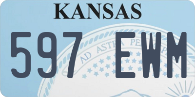 KS license plate 597EWM