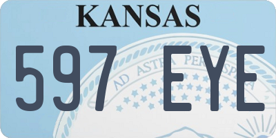 KS license plate 597EYE