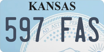 KS license plate 597FAS