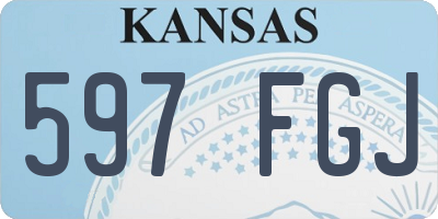 KS license plate 597FGJ