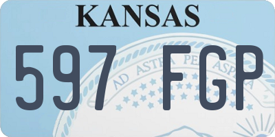 KS license plate 597FGP