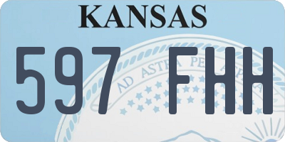 KS license plate 597FHH