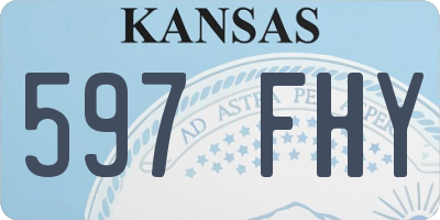 KS license plate 597FHY