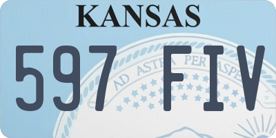 KS license plate 597FIV
