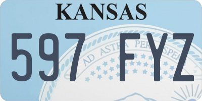 KS license plate 597FYZ