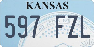 KS license plate 597FZL