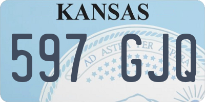 KS license plate 597GJQ