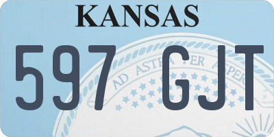 KS license plate 597GJT