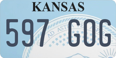 KS license plate 597GOG