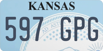 KS license plate 597GPG