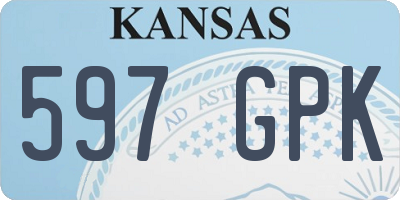 KS license plate 597GPK
