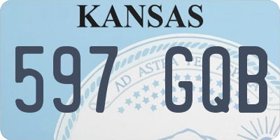 KS license plate 597GQB