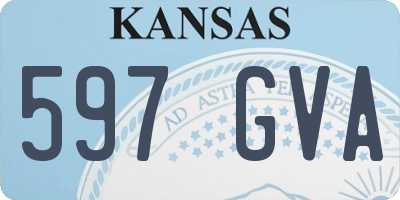 KS license plate 597GVA