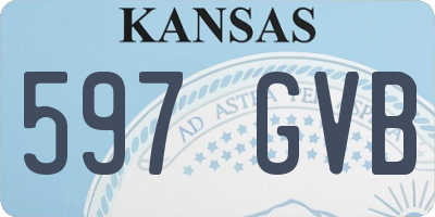 KS license plate 597GVB