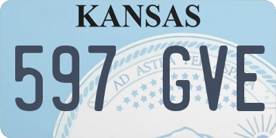 KS license plate 597GVE