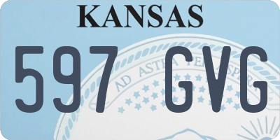 KS license plate 597GVG
