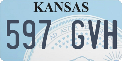 KS license plate 597GVH