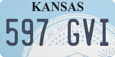 KS license plate 597GVI