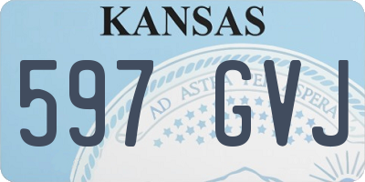 KS license plate 597GVJ