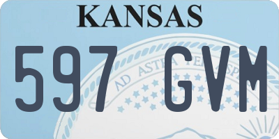 KS license plate 597GVM