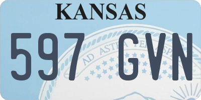 KS license plate 597GVN