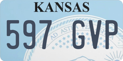 KS license plate 597GVP