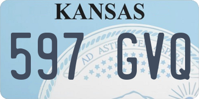 KS license plate 597GVQ