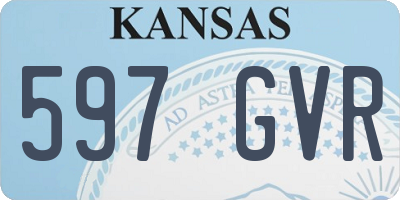 KS license plate 597GVR