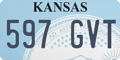KS license plate 597GVT