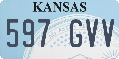 KS license plate 597GVV