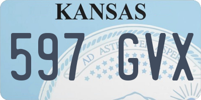 KS license plate 597GVX