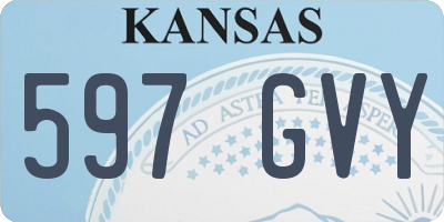 KS license plate 597GVY