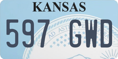 KS license plate 597GWD