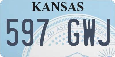 KS license plate 597GWJ